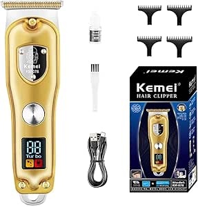 ماكينة حلاقة شعر احترافية لاسلكية مصممة للرجال من كيمي
