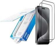 واقي شاشة Anker Easy Fit Kit (ShieldX Glass, HD, قطعتين) لـ iPhone 16 برو