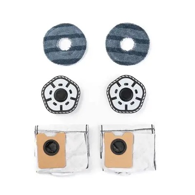 حامل ممسحة وملابس ممسحة وأكياس غبار لـ eufy RoboVac C20 (أبيض)