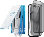 واقي شاشة Anker easy fit kit (قطعتين) لـ iPhone 15 برو ماكس مع خصوصية