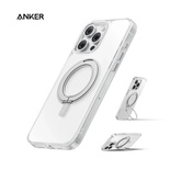 كفر Anker iPhone 16 Magnetic شفاف مع قاعدة 360 درجة لـ iPhone 16 Pro