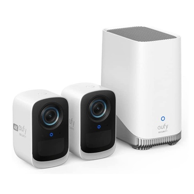 طاقم كاميرا مراقبة Eufycam 2C برو (2+1) 2000 (رمادي + أبيض)