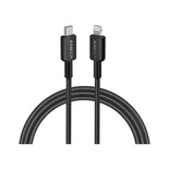 كابل Anker 322 USB-C إلى Lightning (6 قدم مغلف) أسود