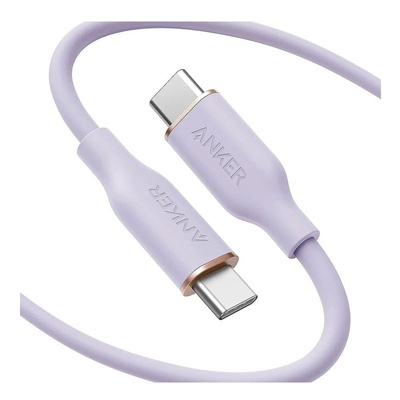 كابل Anker PowerLine III Flow USB-C إلى USB-C (بنفسجي)